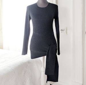 89th Madison - Charcoal knit knot top